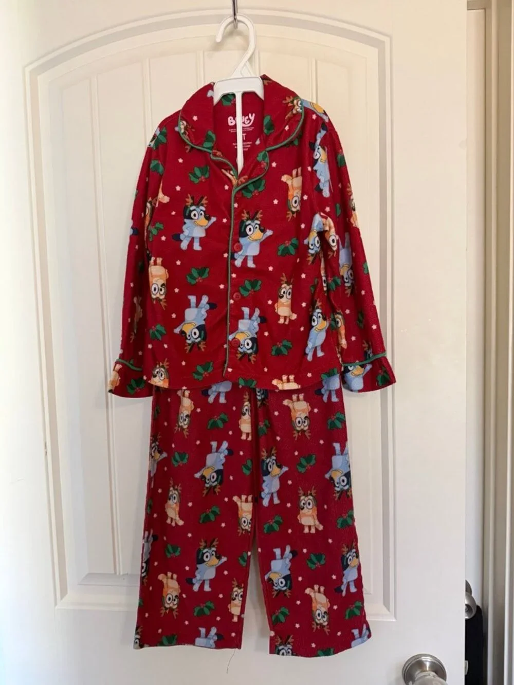 5T bluey holiday pajamas set